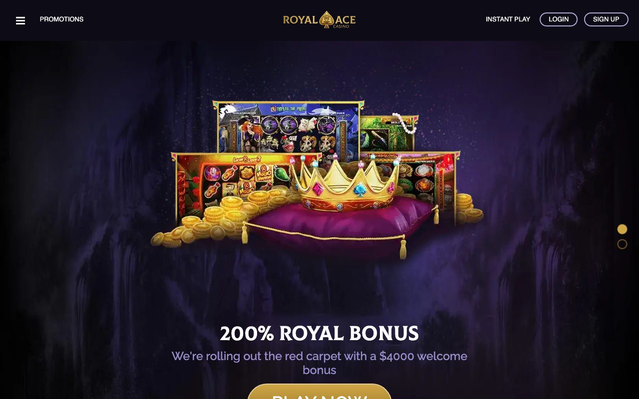 Royal Ace homepage screenshot